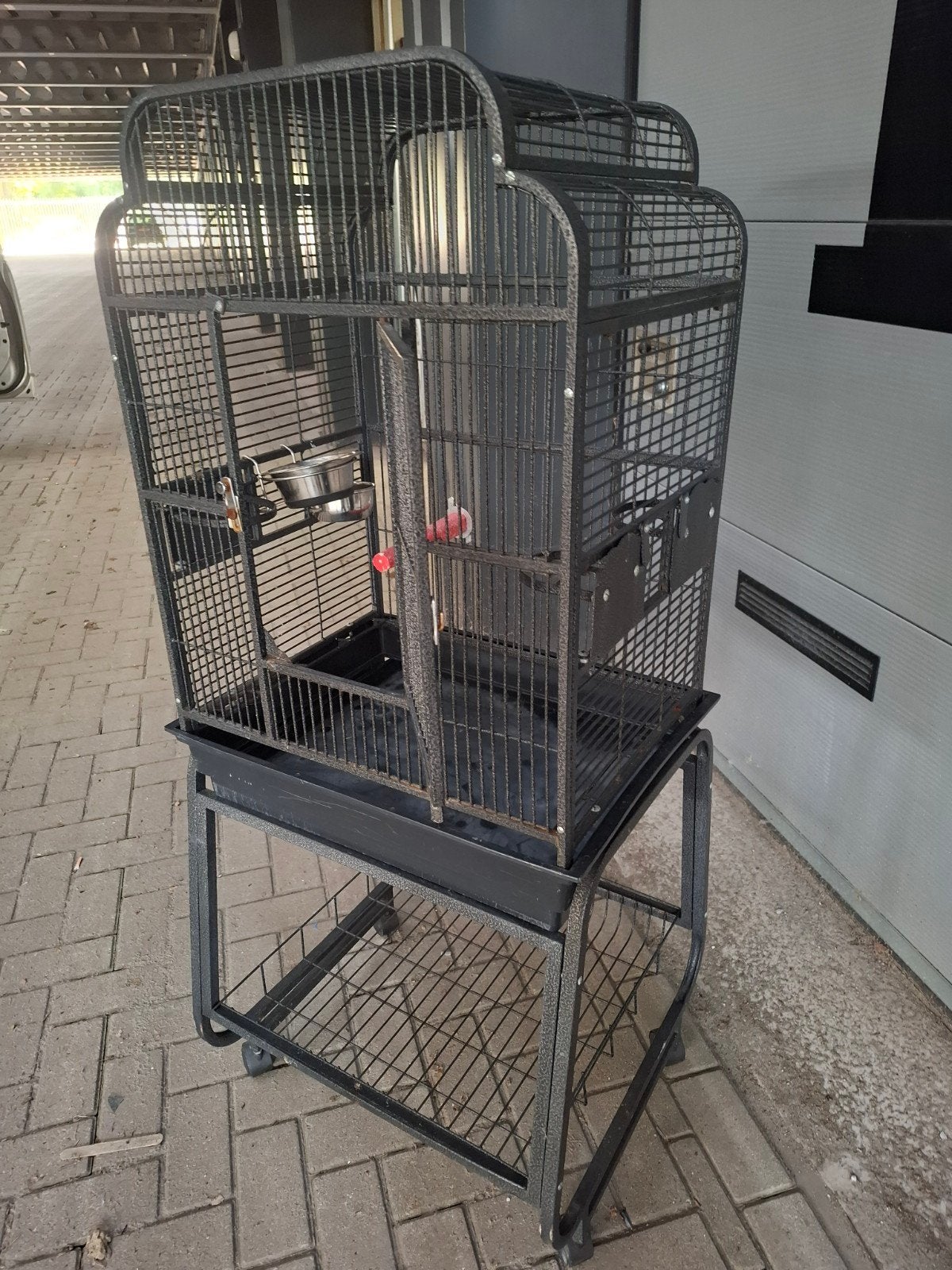 vogelkooi, Ophalen of Verzenden, Gebruikt, Metaal, Vogelkooi