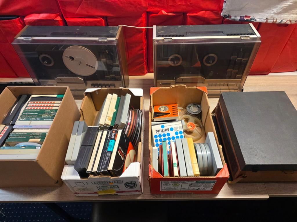 3 bandrecorders Philips Schaub Lorenz reel Tape spoel banden, Ophalen of Verzenden, Met banden