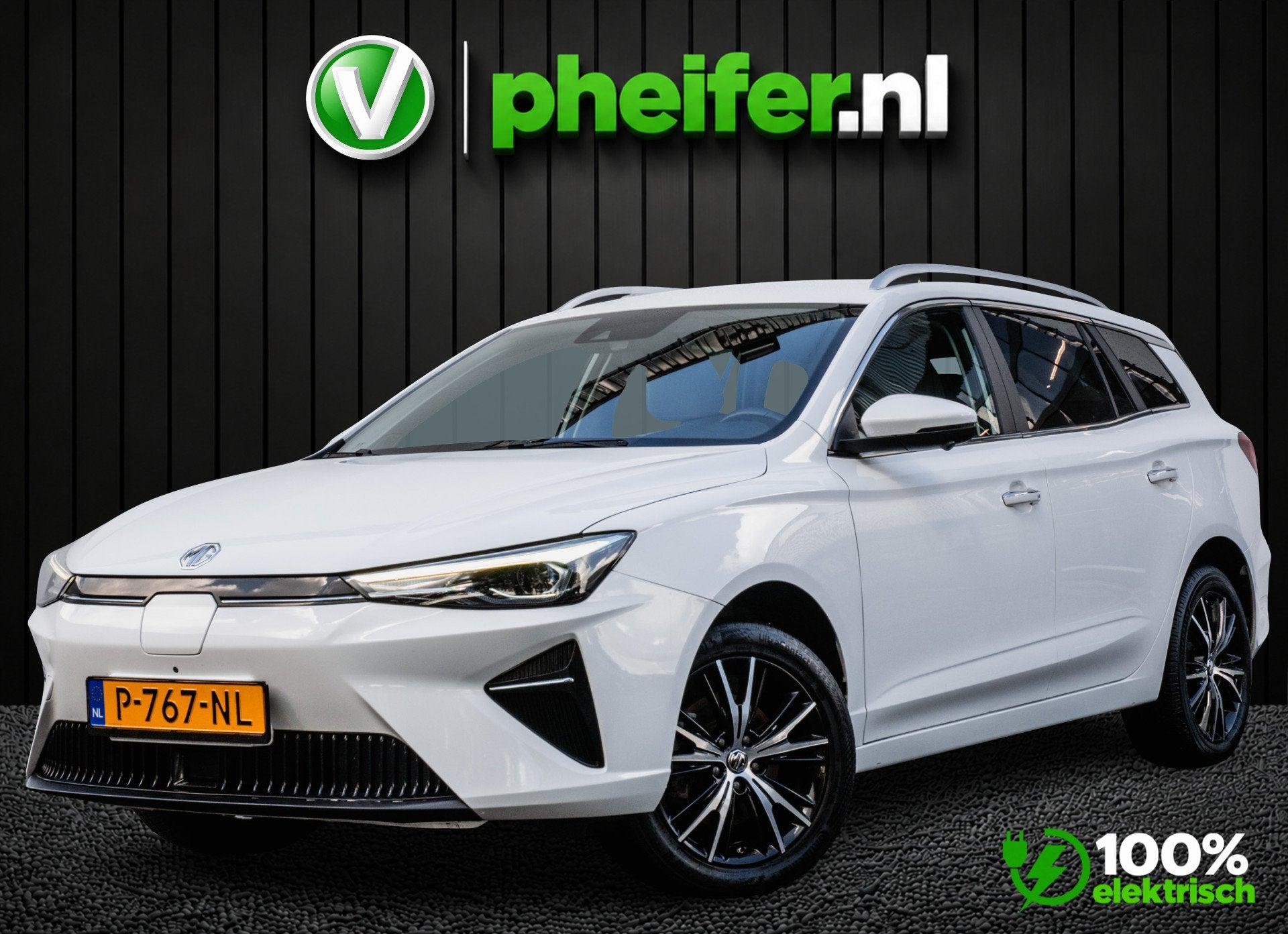 MG Mg5 electric Standard Range Luxury 50 kWh SOH 87% Leer/ 3, Auto's, Gebruikt, Met garantie (alle), 274 min, Wit