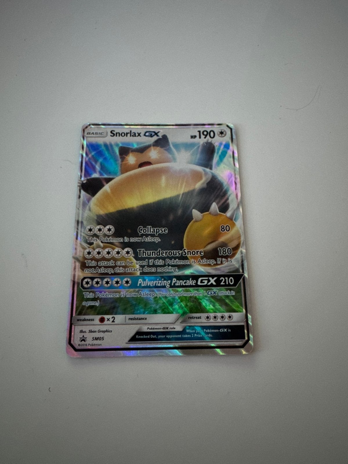 Snorlax GX sun & moon promo, Ophalen of Verzenden, Zo goed als nieuw