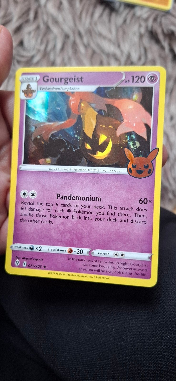 Gourgeist TRICK OR TRADE holo, Ophalen of Verzenden, Zo goed als nieuw, Losse kaart, Foil