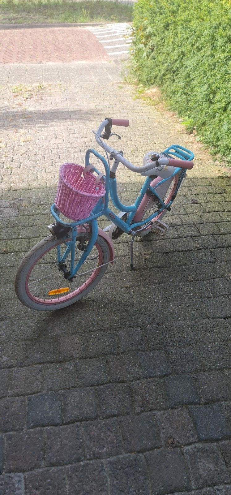 Leuke kinderfiets 20 inch - Roze/Blauw met mandje, Ophalen, Terugtraprem, Volare, 16 tot 20 inch