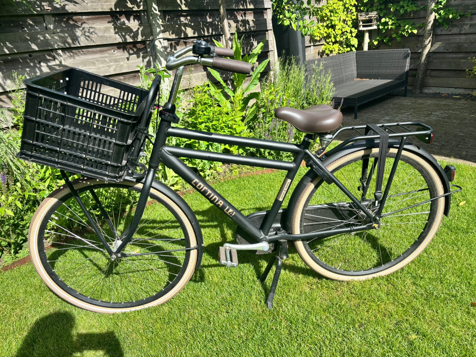 Cortina jongensfiets U4 H50 28inch Jet Black Matt R3, Fietsen en Brommers, Fietsen | Jongens, Terugtraprem, Gebruikt, Versnellingen