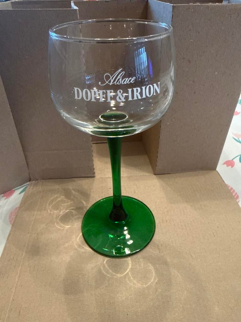 11 Nieuwe Alsace DOPFF & IRION wijnglazen in doos, Huis en Inrichting, Keuken | Servies, Glas of Glazen, Nieuw, Ophalen of Verzenden