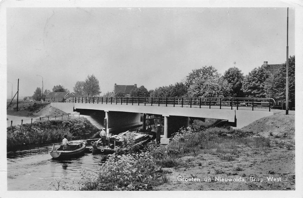 702-424-027 Nieuwolda Brug West, Verzamelen, Ansichtkaarten | Nederland, Verzenden, Voor 1920, Groningen