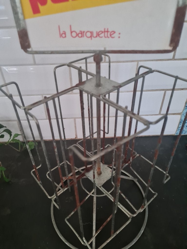 Zeer oud metalen rekje display Pernut's La barquette, Antiek en Kunst, Curiosa en Brocante, Ophalen of Verzenden