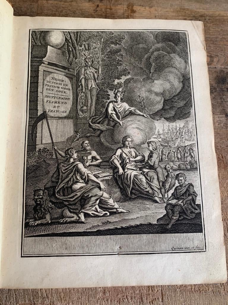 Halma Woordenboek Nederlands Frans 1778, Antiek en Kunst, Antiek | Boeken en Bijbels, Ophalen of Verzenden