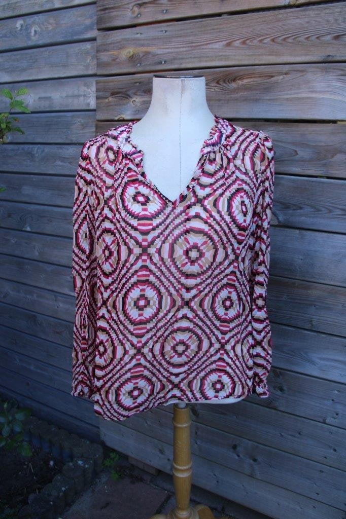 Tuniek rood/ camel Andcowoman mt Xl transp Vaste prijs, Maat 46/48 (XL) of groter, Ophalen of Verzenden, Rood, Zo goed als nieuw