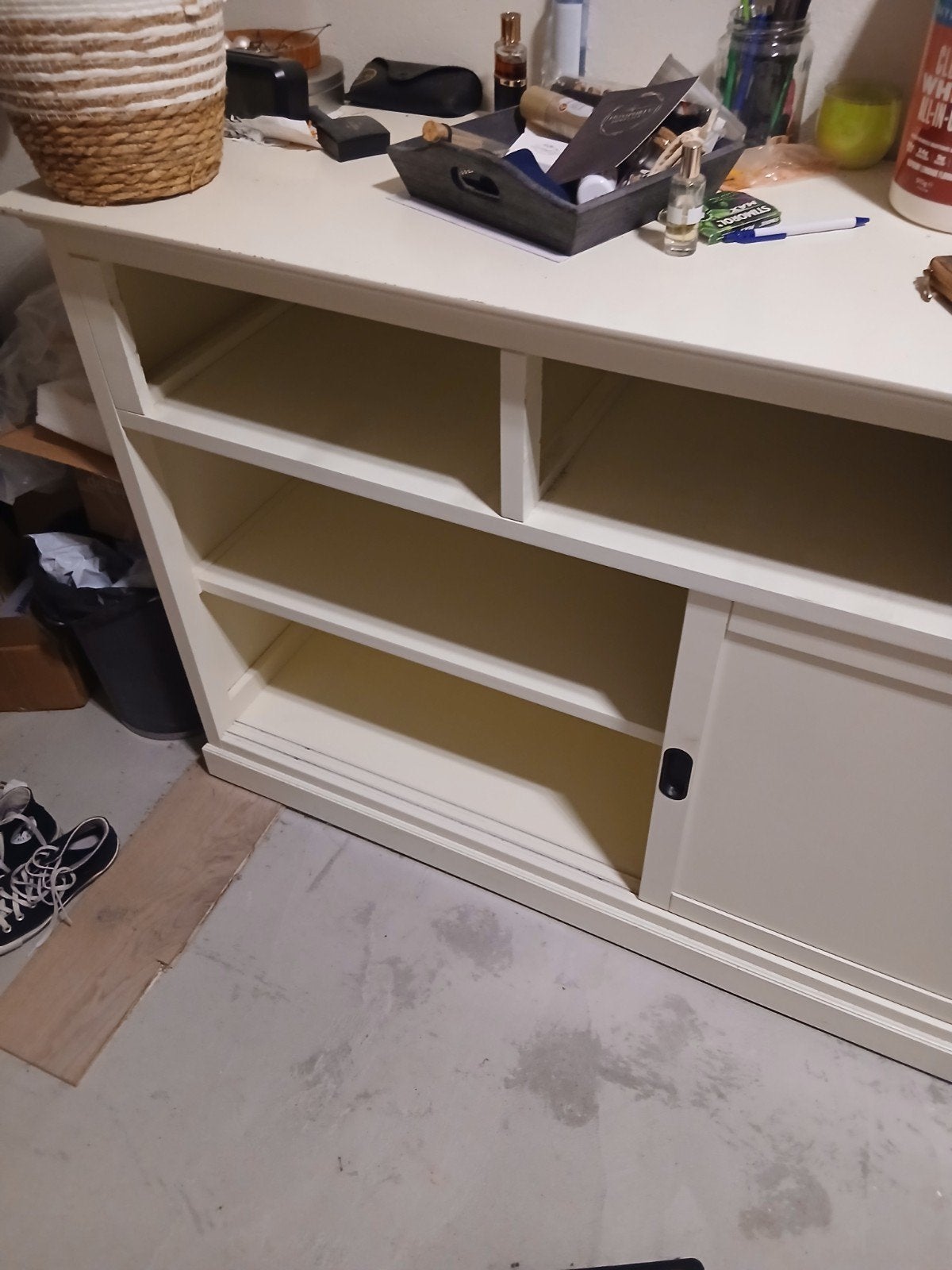 mooie witte gebruikte kast met 3 mandjes, Ophalen, Gebruikt