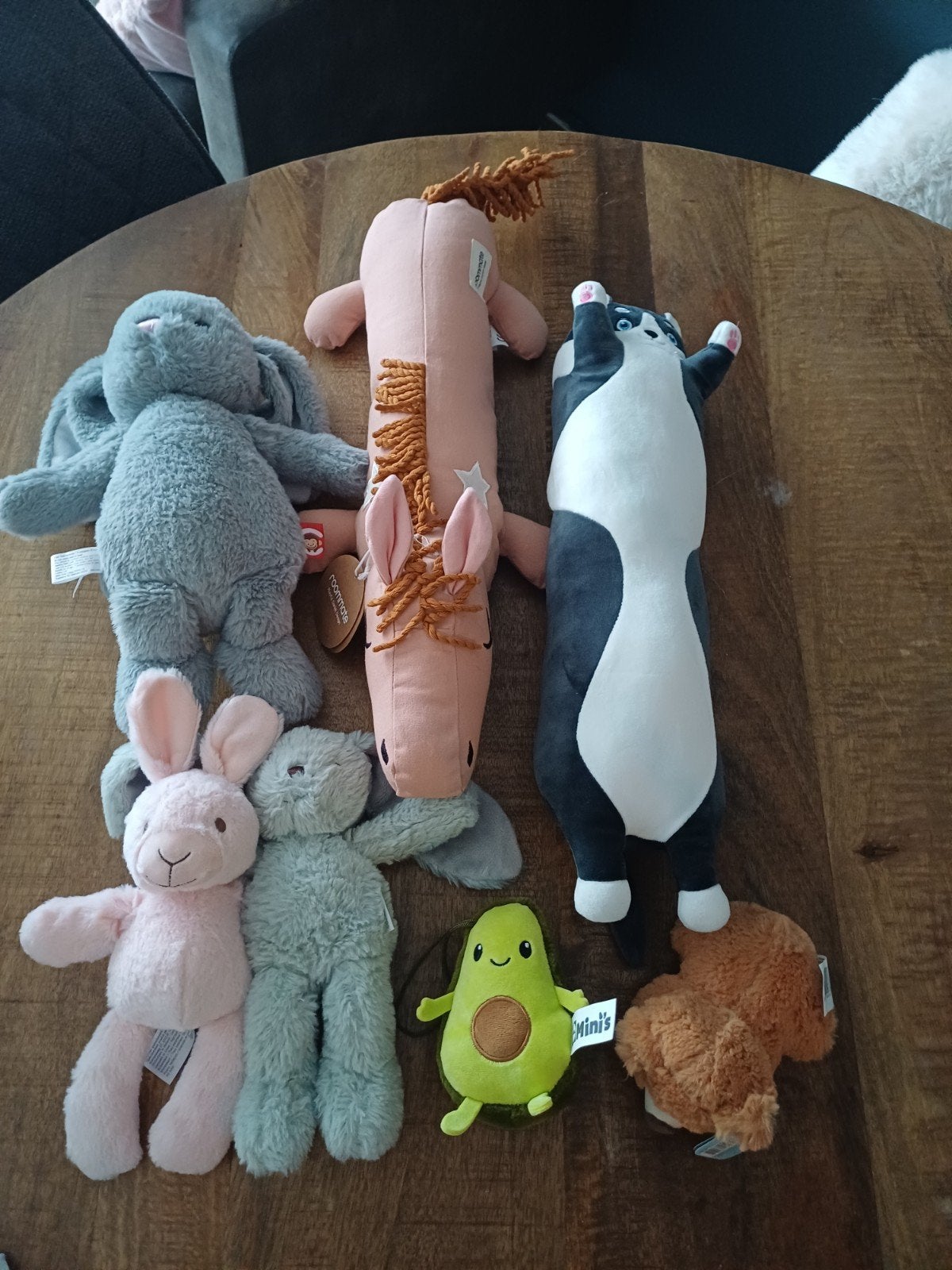Grote collectie knuffels, diverse merken en karakters, Kinderen en Baby's, Ophalen, Overige karakters, Grijs, Met label
