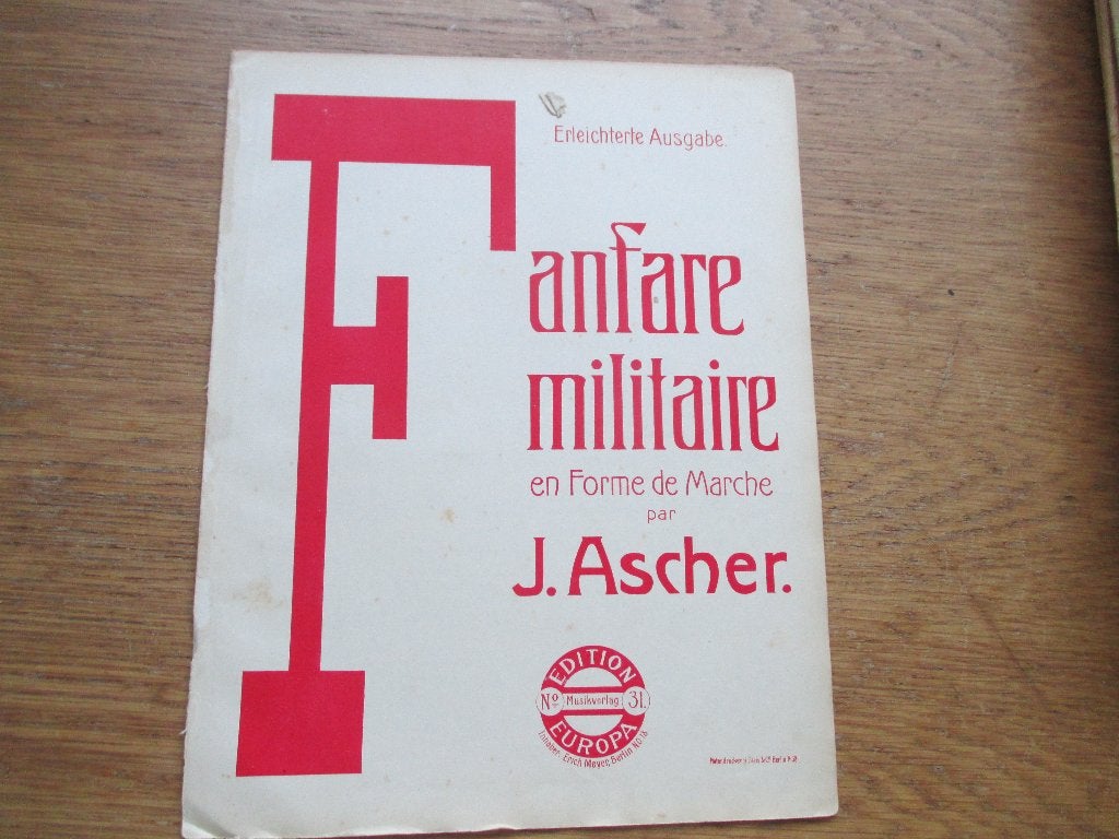 Fanfare militaire - j.ascher - piano, Muziek en Instrumenten, Gebruikt, Klassiek, Ophalen of Verzenden, Artiest of Componist