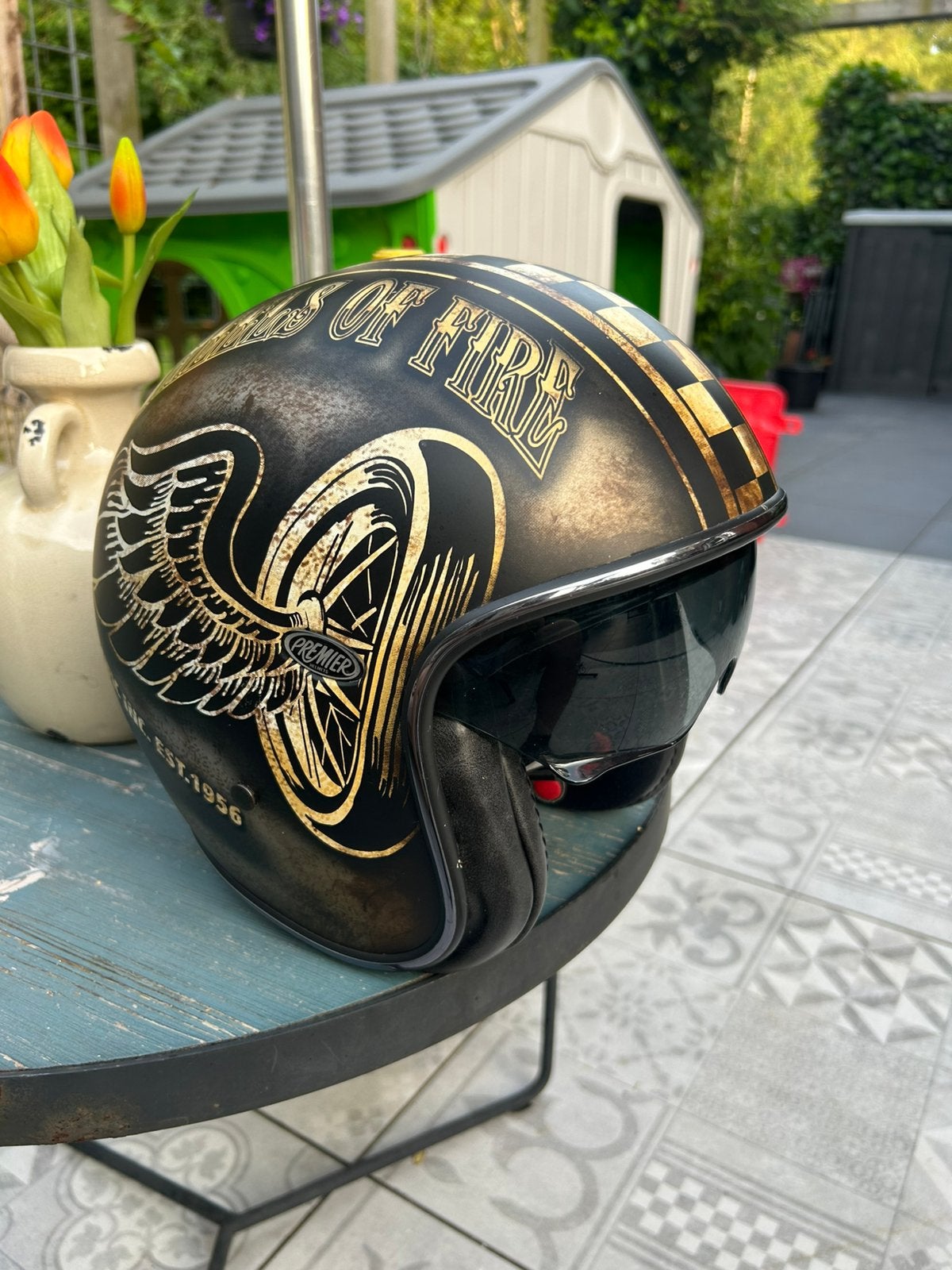 Premier vintage helm xl, Motoren, Kleding | Motorhelmen, Ophalen of Verzenden, Tweedehands, XL, Overige merken