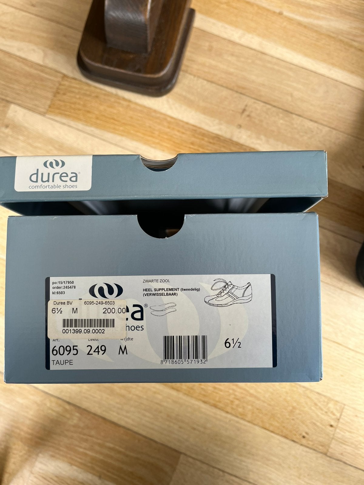Durea gemaksschoenen maat 6 1/2 Taupe, Ophalen of Verzenden, Zo goed als nieuw, Overige kleuren