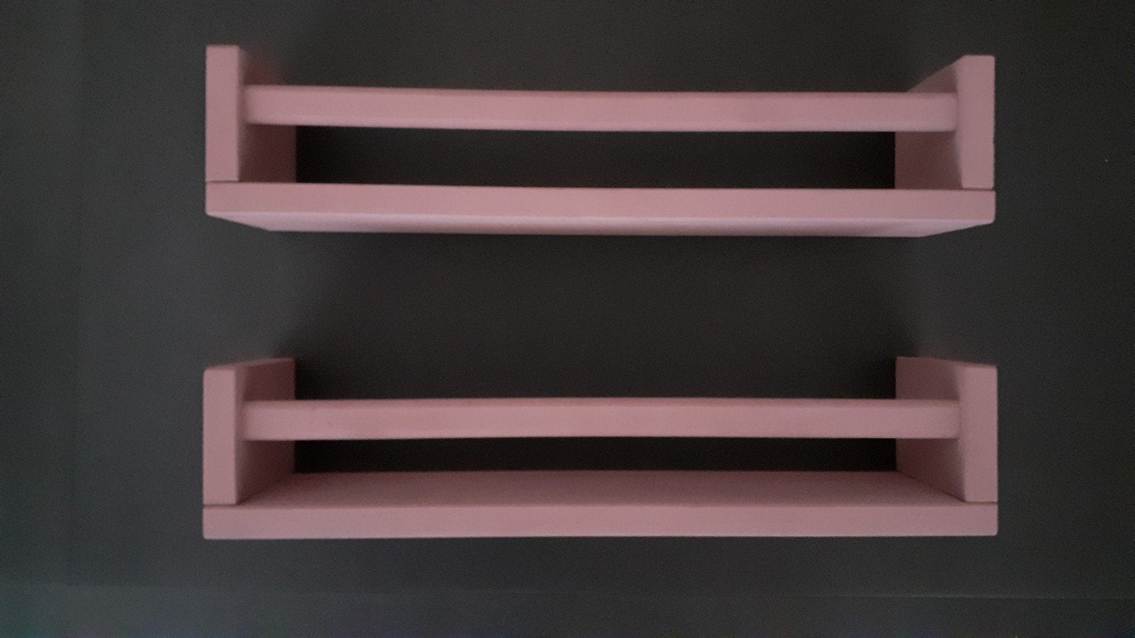 2 roze Ikea Bekväm wandrekjes kruidenrekje met haakjes, Ophalen of Verzenden, Gebruikt
