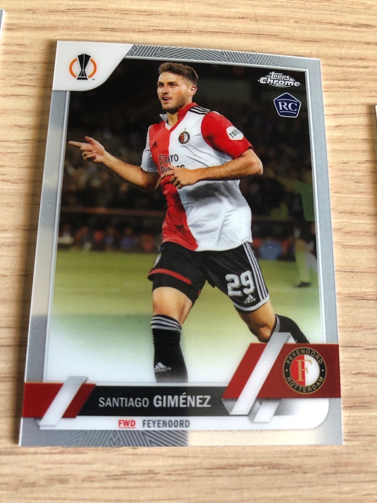 Panini & Topps voetbalplaatjes Santiago Giménez, Ophalen of Verzenden, Zo goed als nieuw, Feyenoord, Spelerskaart