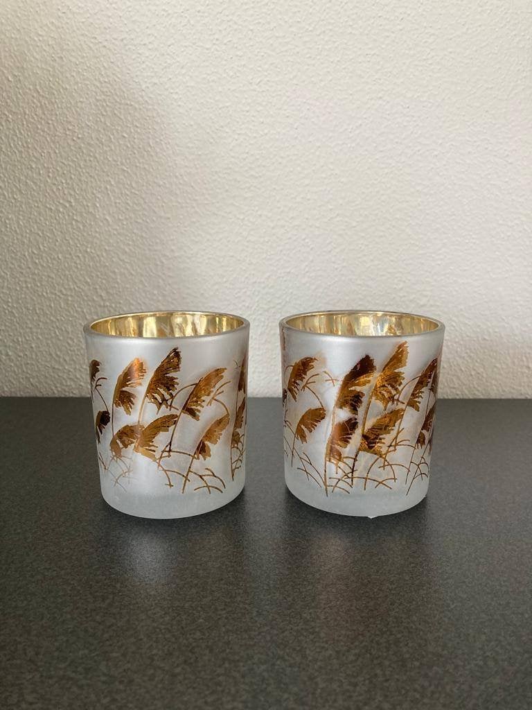Trendy windlichten Straw set-2 Nieuw!, Meerkleurig, 7 cm, Overige merken, Nieuw