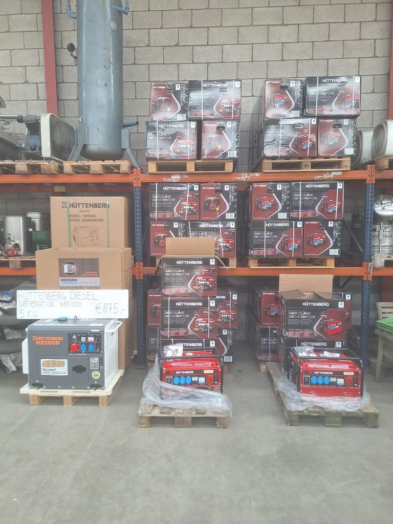 OUTLET NOODPAKKET AGGREGATEN, Doe-het-zelf en Verbouw, Aggregaten, Ophalen, Elektrisch startend, Benzine, Nieuw