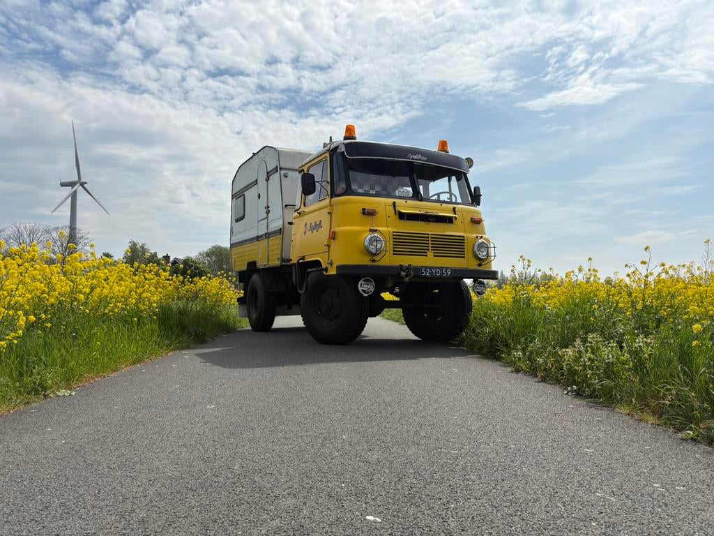 Robur LO2002 offroad camper 4x4 oldtimer B rijbewijs, 3246 cc, Vierwielaandrijving, 6 cilinders, Te koop
