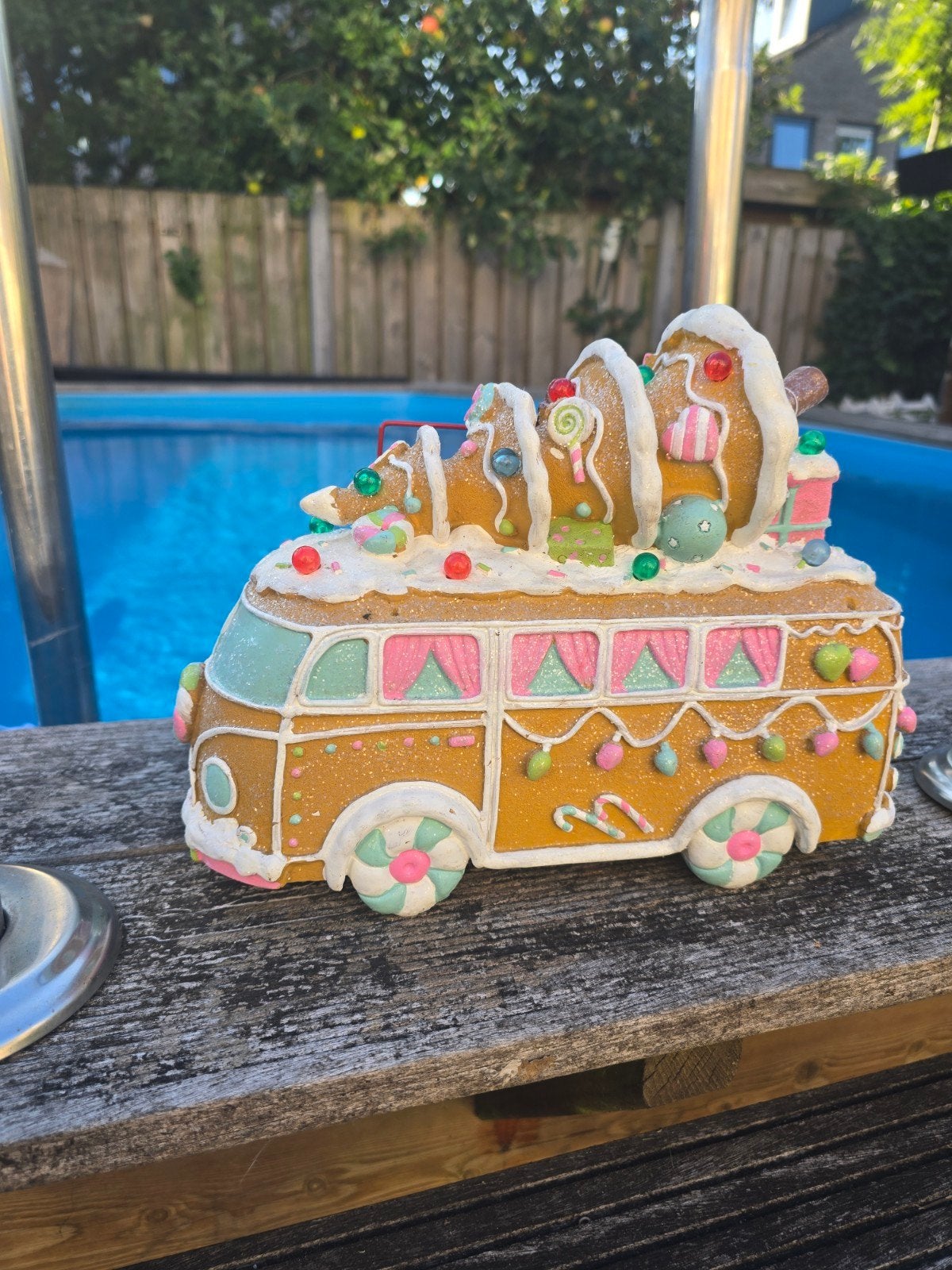 Gingerbread bus met Led verlichting, Ophalen of Verzenden, Nieuw