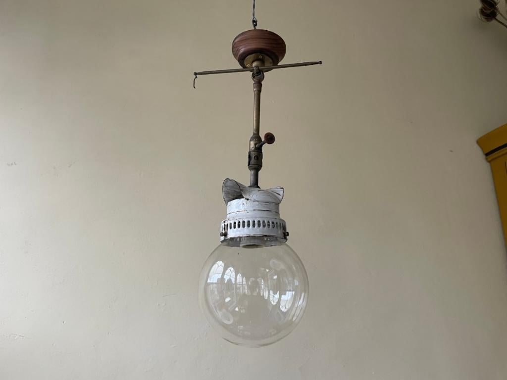 Bijzondere Lamp Hanglamp Gaslamp Frans antiek, Ophalen of Verzenden