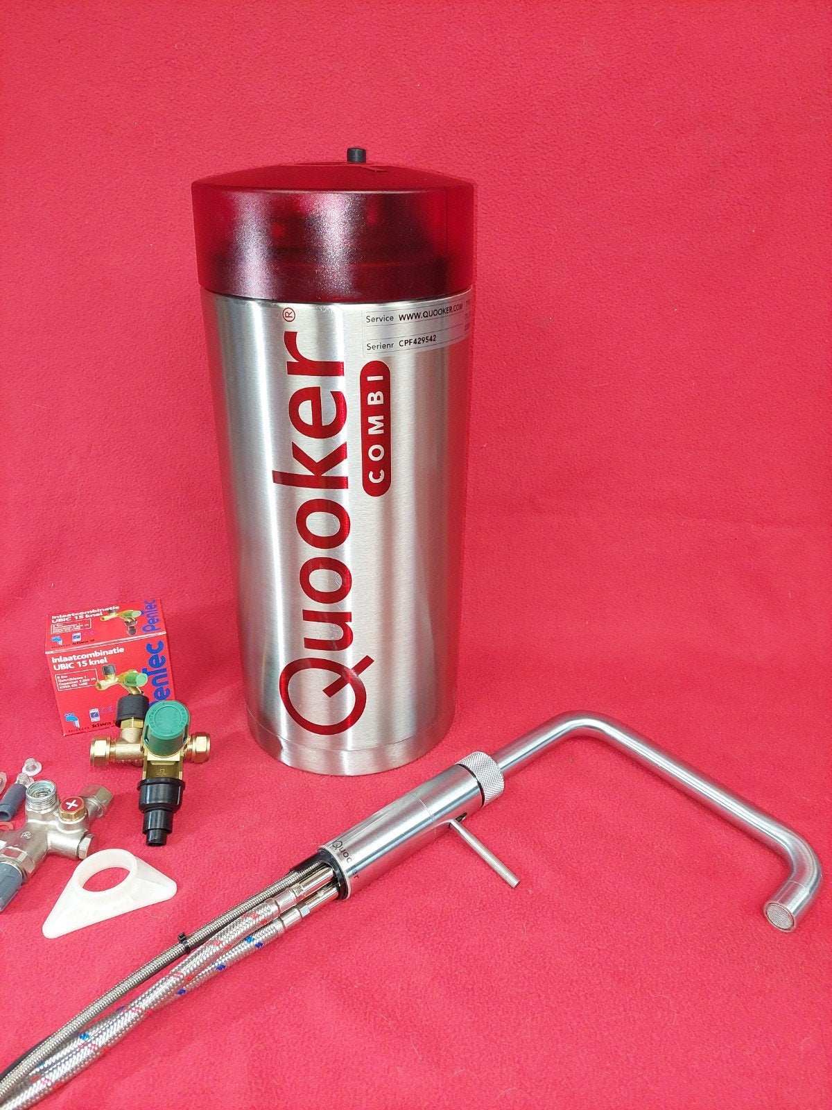 Combi Quooker 2.2 met een Fusion Square RVS 3 in1 kraan, Ophalen, Gebruikt, Minder dan 50 cm, Minder dan 100 cm