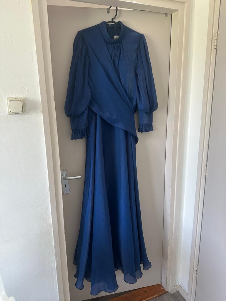 Galajurk - abiye - avondjurk, Blauw, Maat 46/48 (XL) of groter, Ophalen of Verzenden, Zo goed als nieuw