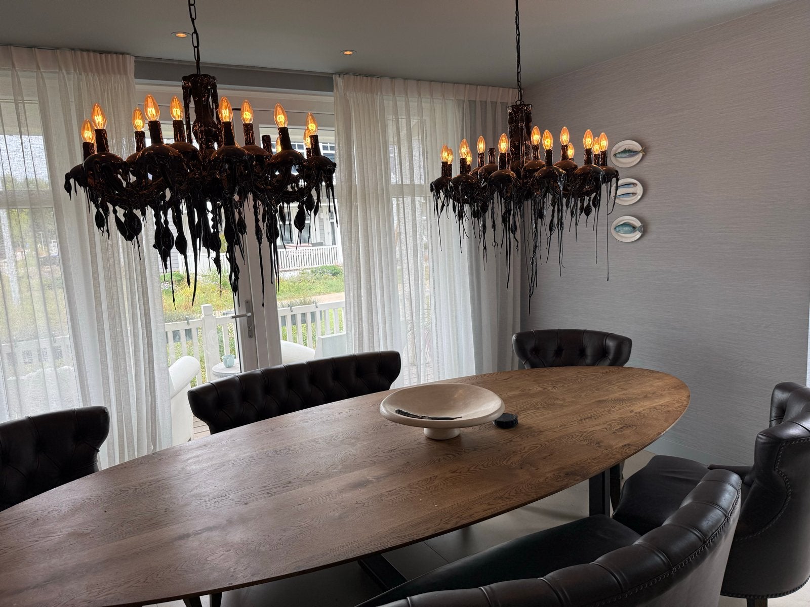 2x Maretti Piet Boon Hot Kroon 18-lamps kroonluchters, Ophalen, Gebruikt, Kunststof, E14 (klein)
