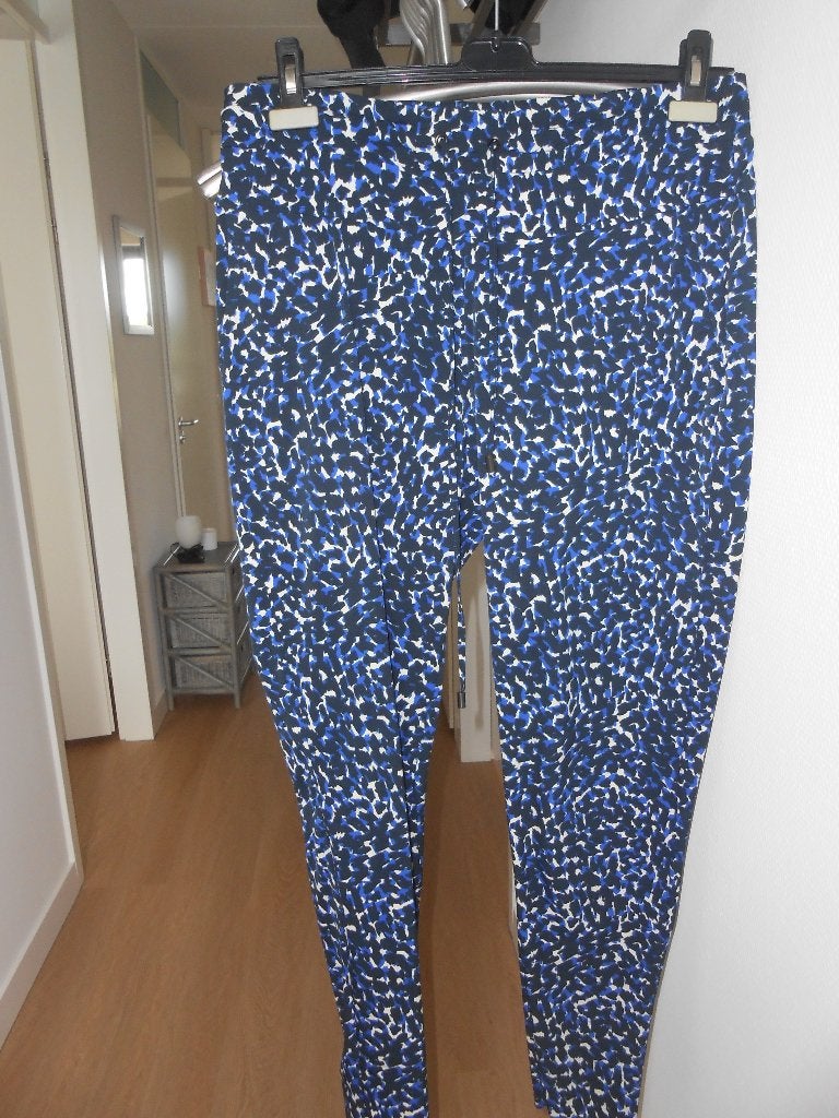 Mooie blauwe print broek maat XL van &Co Woman, Kleding | Dames, Blauw, Maat 46/48 (XL) of groter, &Co Woman, Ophalen of Verzenden