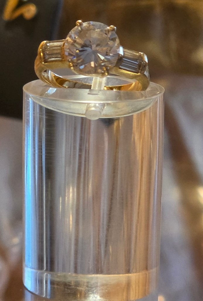 dames ring briljant, Ophalen of Verzenden, Zo goed als nieuw, 17 tot 18, Dame