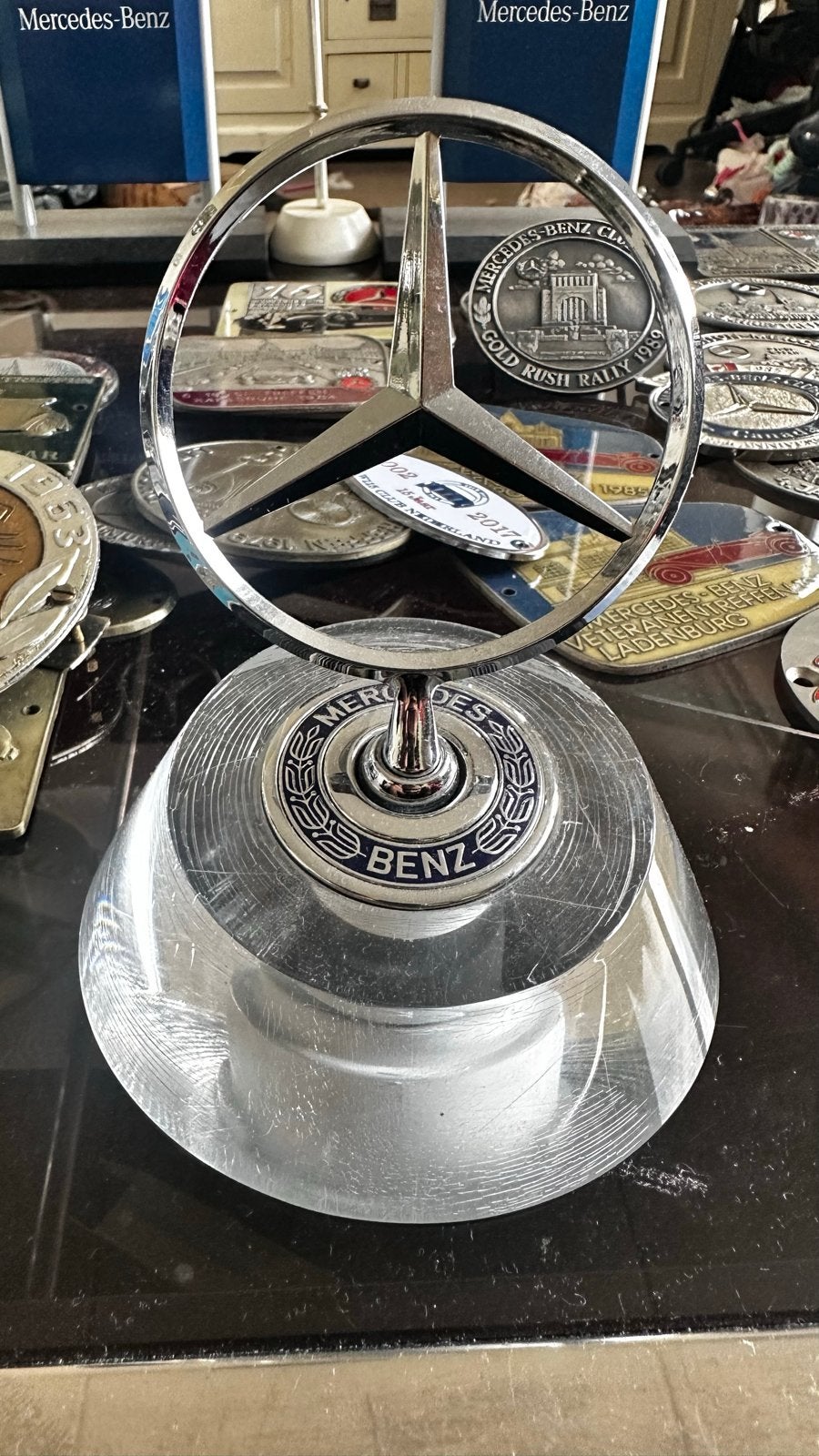Mercedes-Benz Ster op Acryl Sokkel - Uniek Display Item, Ophalen of Verzenden