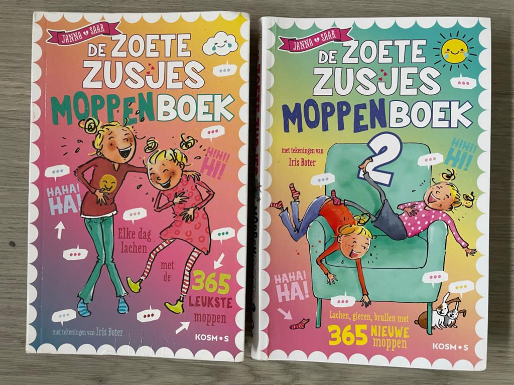De Zoete Zusjes Moppenboek 1 & 2, Ophalen of Verzenden, Gelezen, Moppen