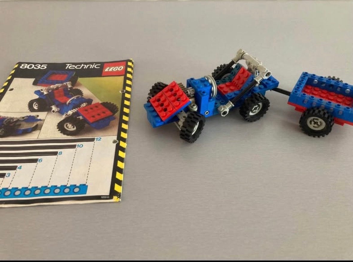 Lego Technic 8035 - Buggy met aanhanger (vintage), Gebruikt, Lego, Ophalen of Verzenden, Technic