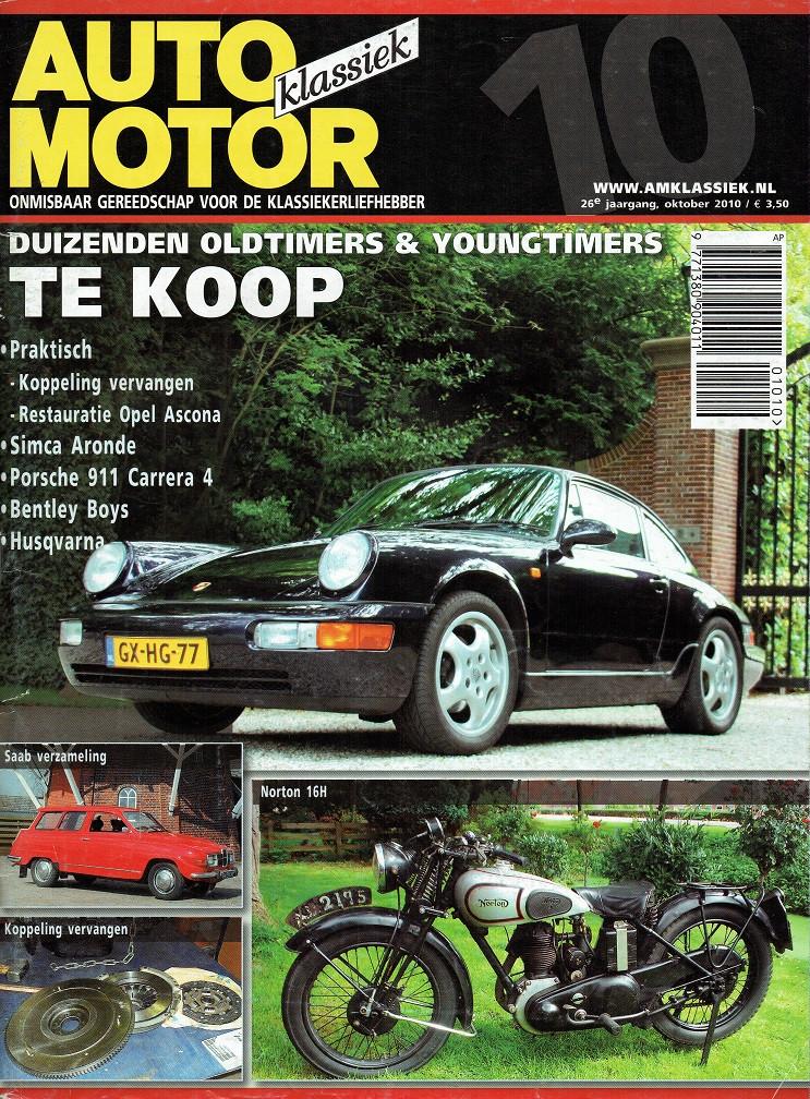 Auto Motor Klassiek 2010 nr. 10 (o.a. Porsche 911 Carrera 4), Verzenden, Gelezen, Algemeen