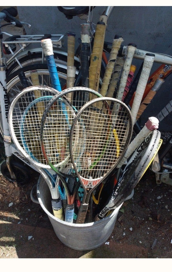 Partij hockeysticks en tennisrackets, Ophalen of Verzenden, Gebruikt