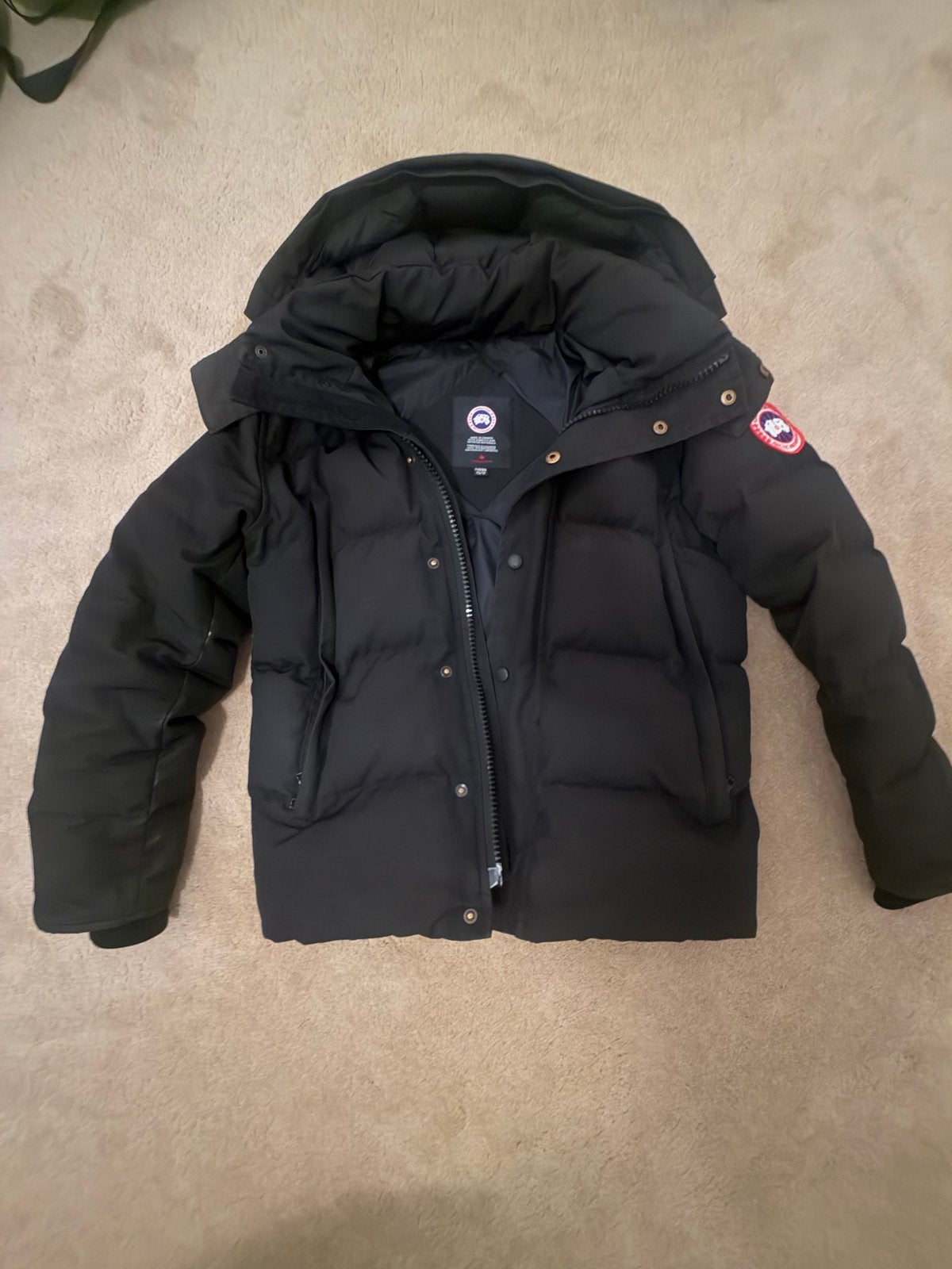 Canada Goose Wyndham Zwart Maat XS, Ophalen of Verzenden, Zo goed als nieuw, Maat 46 (S) of kleiner, Zwart