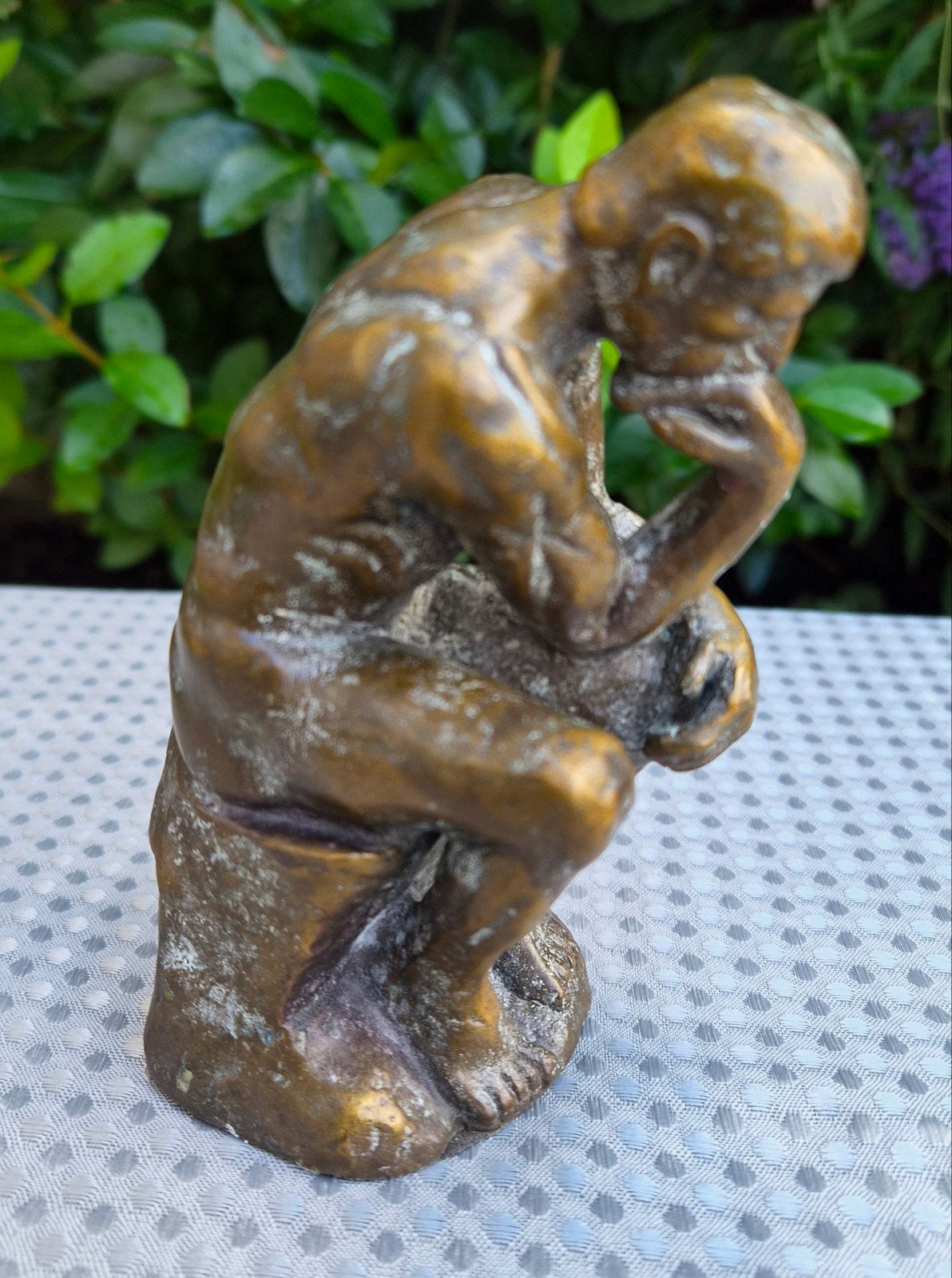 Brons Sculptuur(De denker), Ophalen of Verzenden
