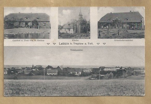 Oude Ansichtkaart Lebbin b. Treptow a. Toll. Duitsland, Ophalen of Verzenden, Voor 1920, Gelopen, Duitsland
