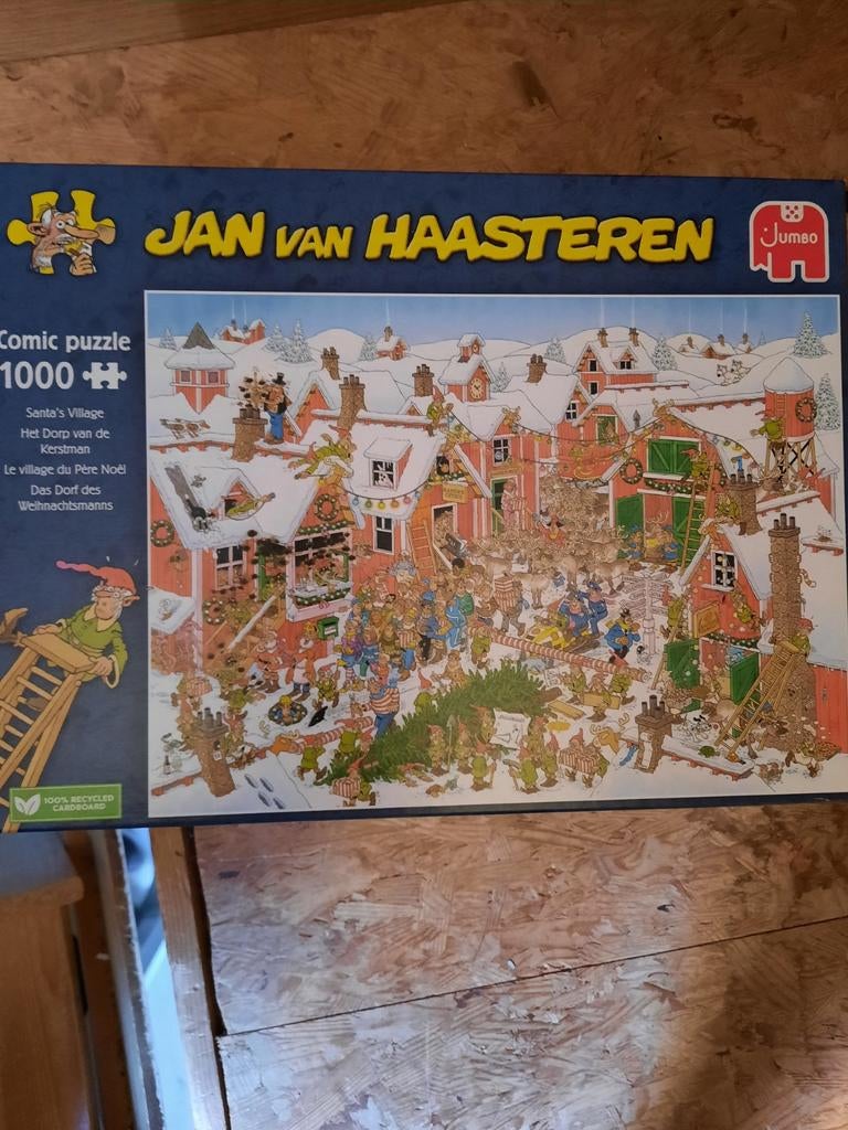 Jan van Haasteren Het dorp van de kerstman 1000 stukjes, Hobby en Vrije tijd, Denksport en Puzzels, Ophalen of Verzenden, 500 t/m 1500 stukjes