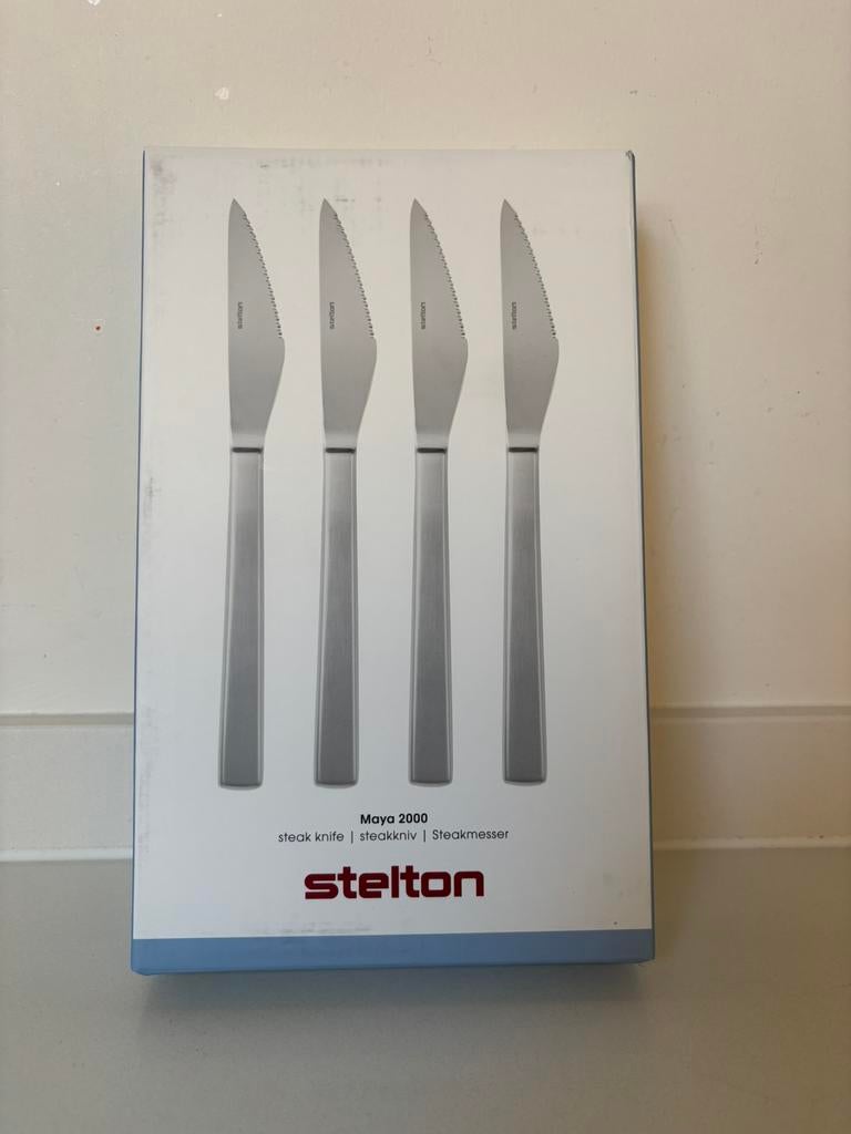 Nieuwe Stelton steakmessen set (4x) Maya 2000, Nieuw, Ophalen of Verzenden, D, Rvs of Chroom