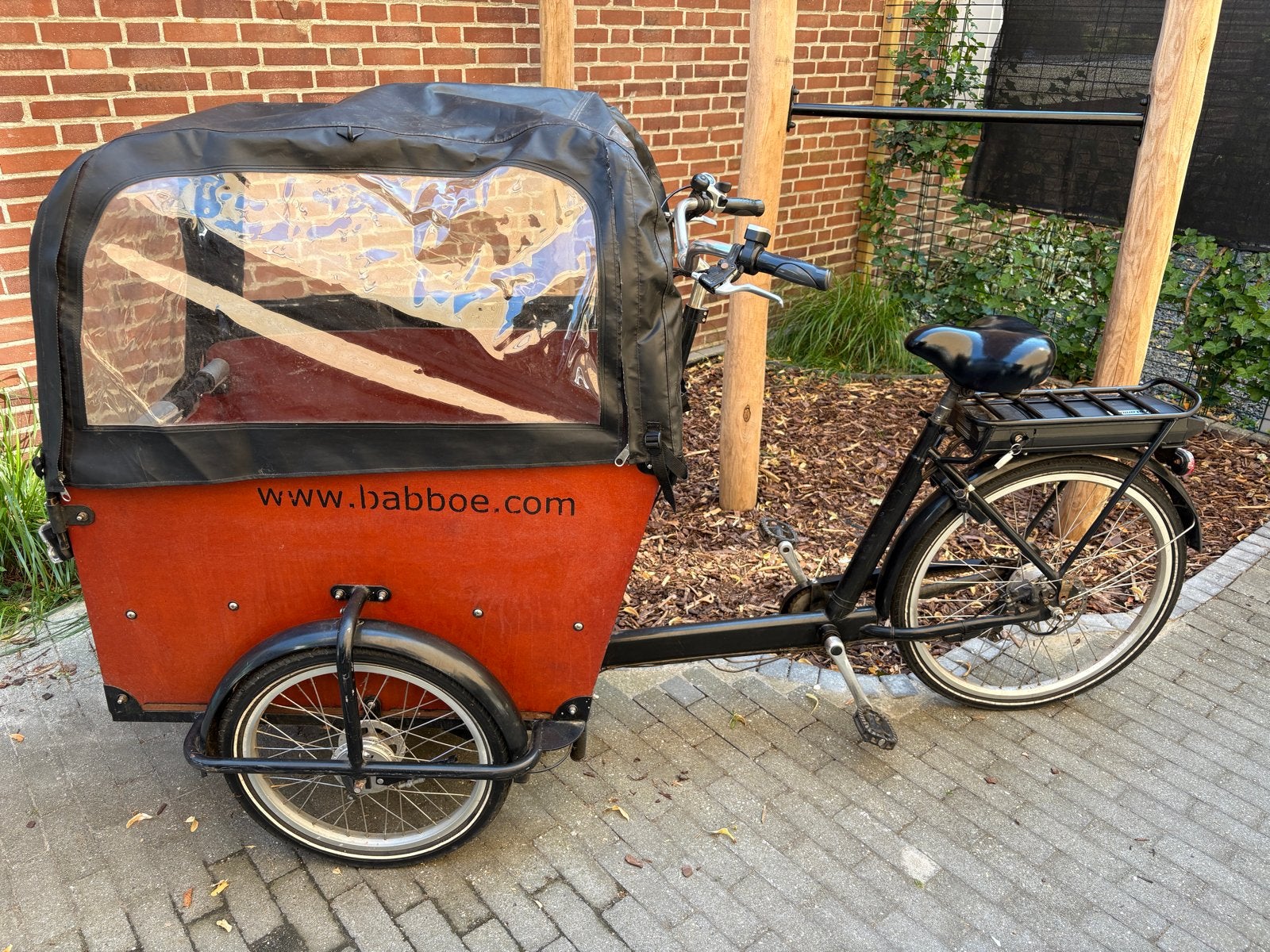 Babboe Big-E elektrische bakfiets in goede staat, Minder dan 30 km per accu, Gebruikt, 51 tot 55 cm, Ophalen