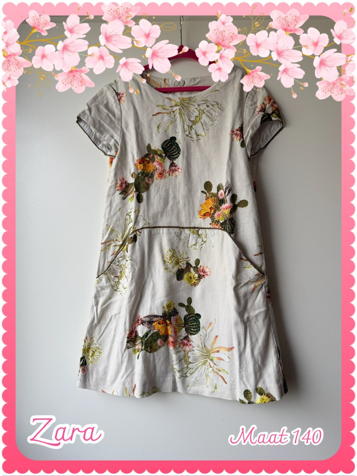 Jurkje zara maat 140, Kinderen en Baby's, Kinderkleding | Maat 140, Ophalen of Verzenden, Gebruikt, Meisje, Jurk of Rok