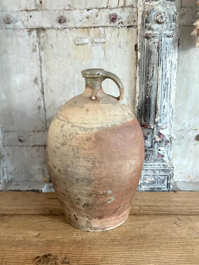 Antieke Franse aardewerken oliekruik, 'biot' pot kruik, Ophalen of Verzenden