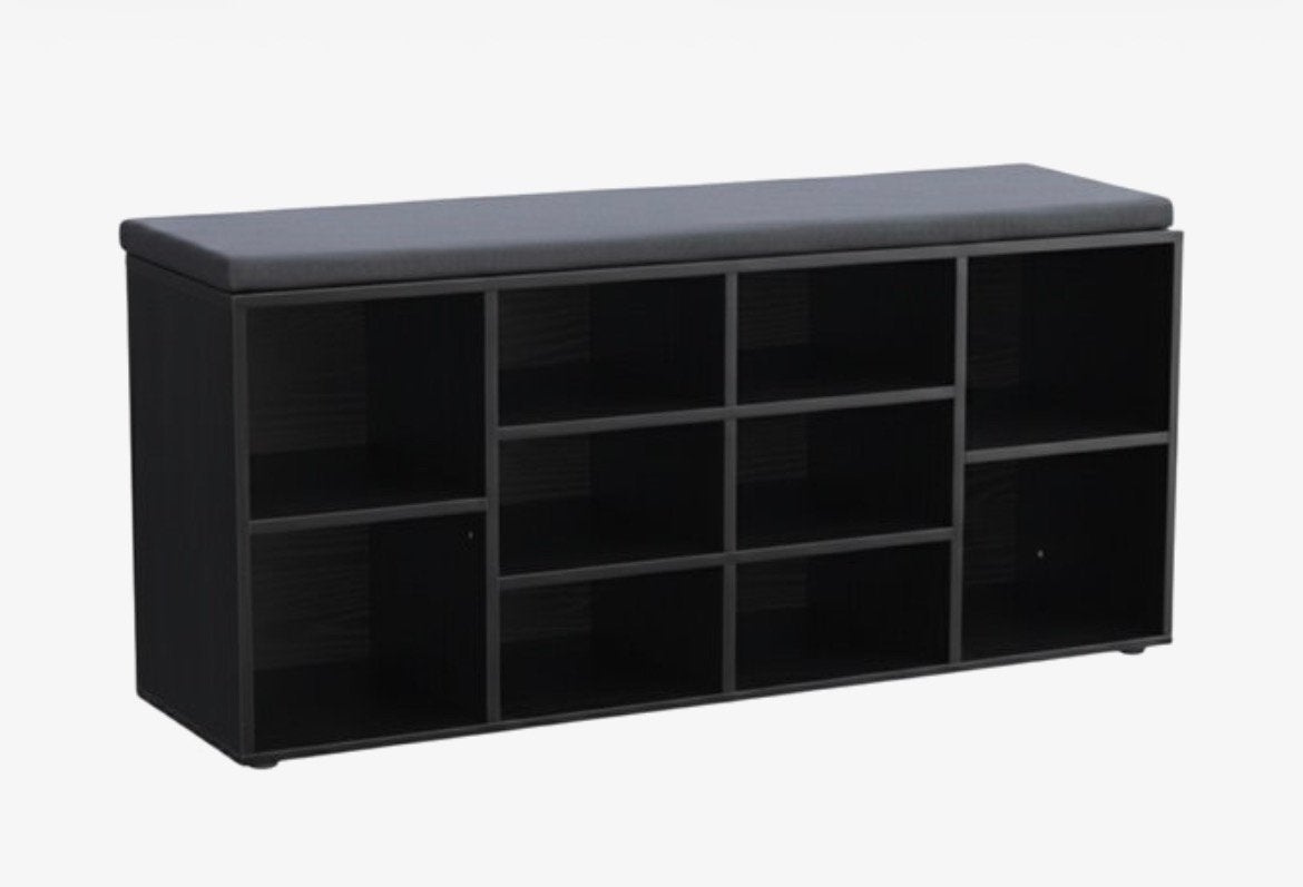 Nieuwe Acaza schoenenkast zwart met kussen (schoenenbank), Ophalen of Verzenden, Nieuw