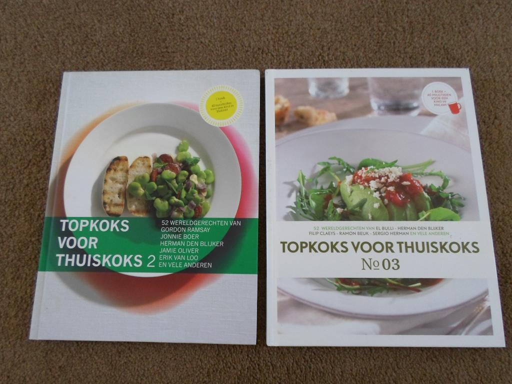 Kookboeken.  2   x   nieuw.    Topkoks., Boeken, Kookboeken, Hoofdgerechten, Nieuw, Ophalen of Verzenden, Europa