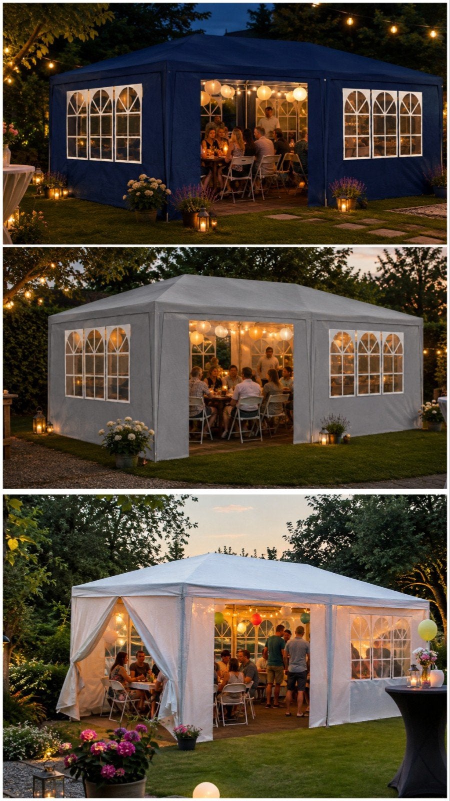 Partytent Paviljoen wit met 6 zijwanden nieuw in doos  GOEDK, Tuin en Terras, Partytenten, Ophalen of Verzenden