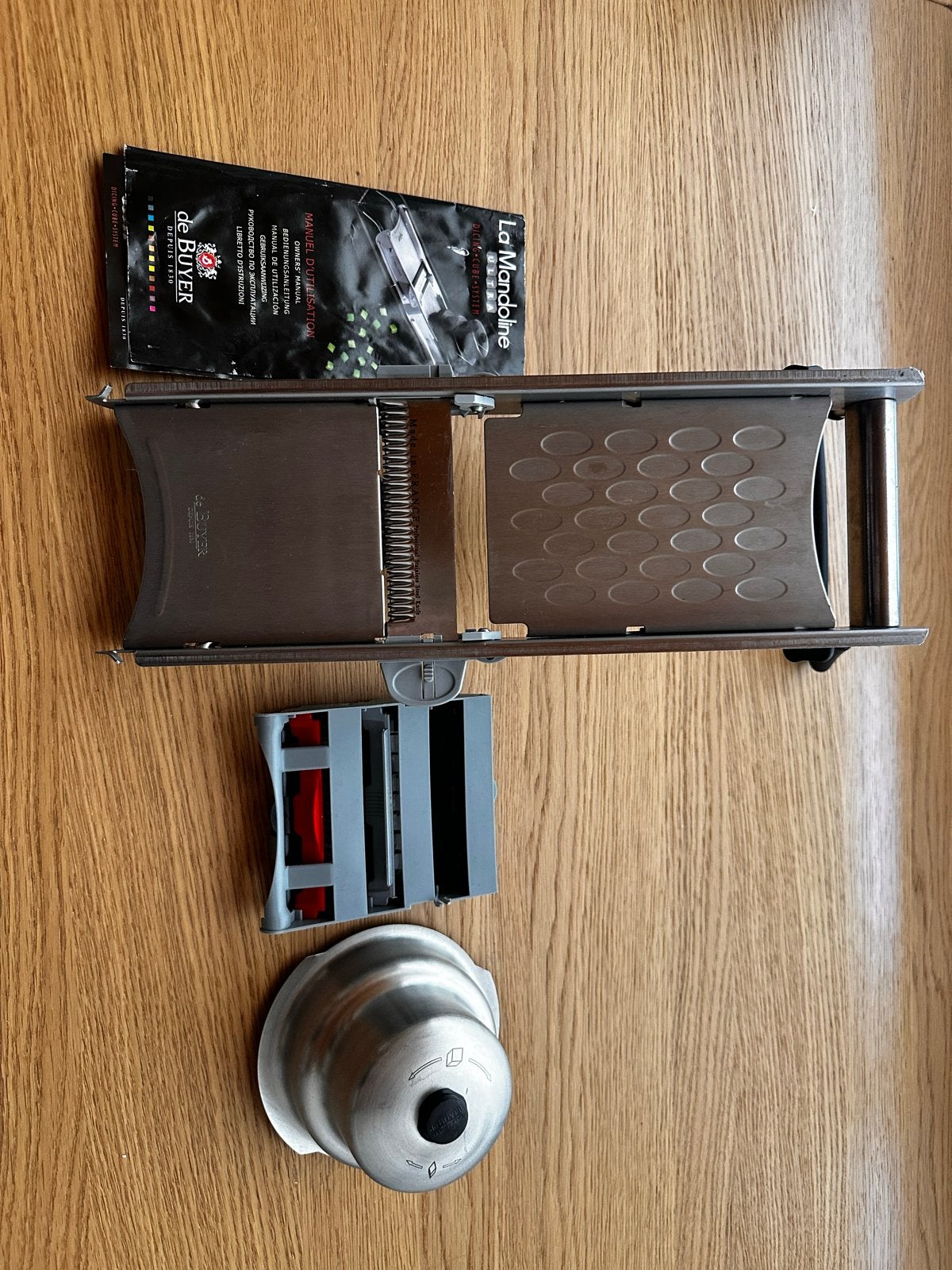 De Buyer La Mandoline Swing RVS - Professionele Keukenrasp, Gebruikt, Zilver, Ophalen of Verzenden, Metaal
