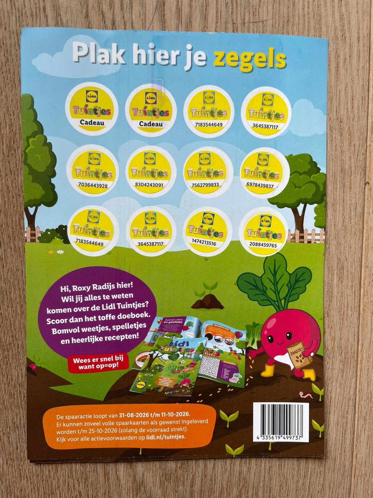 1 volle spaarkaart Lidl tuintjes, Ophalen of Verzenden, Winkel, Super of Benzinepomp, Volle spaarkaart