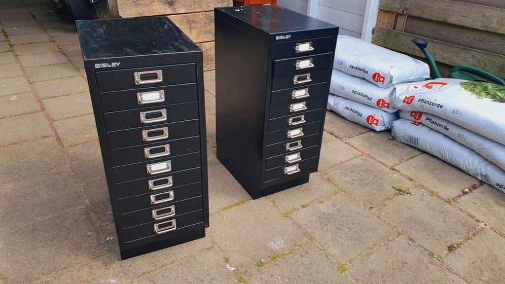 2x Bisley ladekast, Ophalen, Minder dan 50 cm, Gebruikt, 5 laden of meer