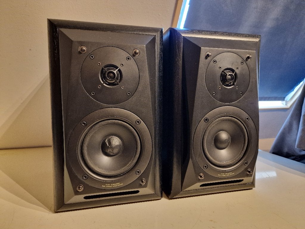Technics SB-M300 Bookshelf speakers, Gebruikt, 60 tot 120 watt, Front, Rear of Stereo speakers, Ophalen