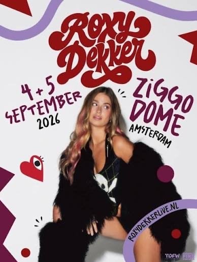 Roxy Dekker Ticket Ziggo dome, Eén persoon, September
